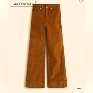 NWT J.Crew Wide-Leg Corduroy Trouser, Size 28